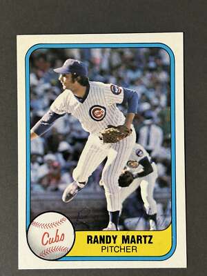 Randy Martz Autograph Signed 1981 Fleer Chicago Cubs