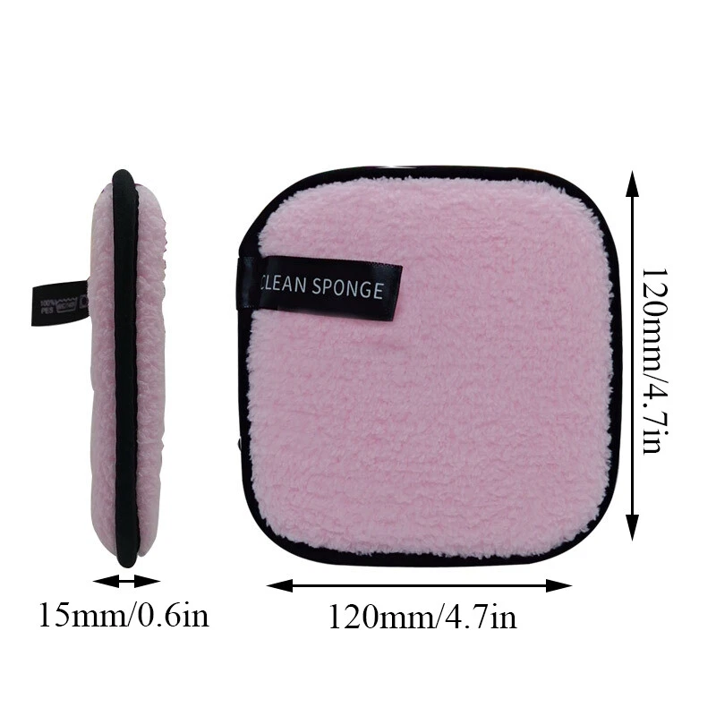 Almohadillas desmaquillantes reutilizables toalla lavable de algodón limpiador facial almohadilla de felpa Foto 2 de 4