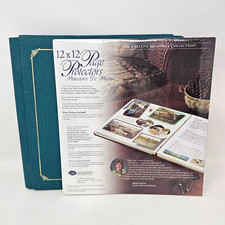 CREATIVE MEMORIES 12x12 Green Cloth Scrapbook Album With PAGES Plus Protectors