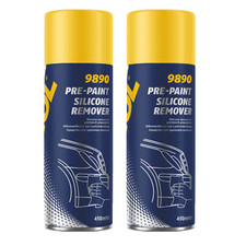 MANNOL Pre-Paint Silicone Remover 450ml Sealant Spray Cleaner Fast Stains x 2