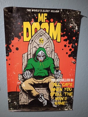 MF DOOM Worlds Illest Villian Canvas Poster Underground Rap Hip