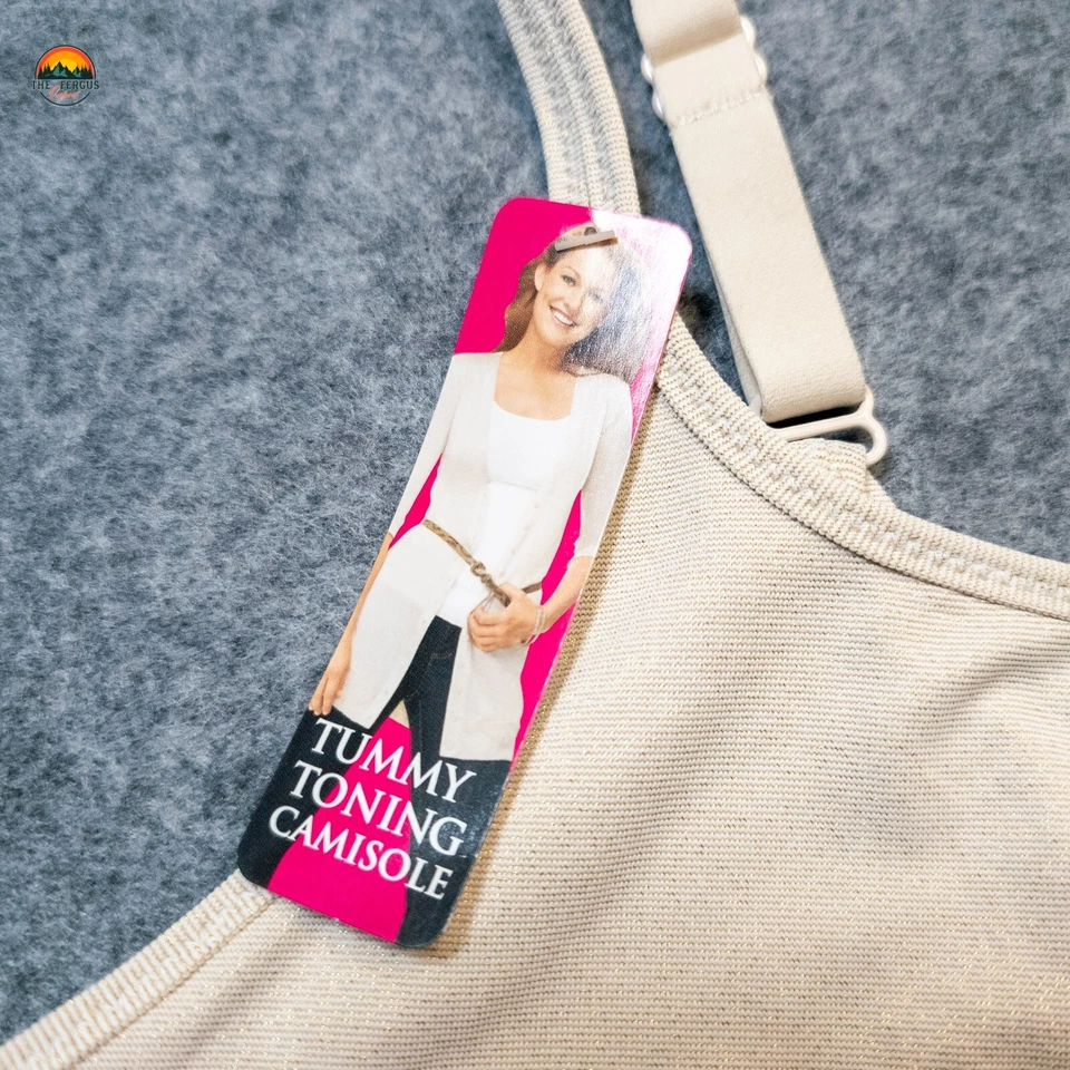 NWT Flexees Tank Top Shapewear Beige Sleeveless Spaghetti Strap Women's Large - Image 3 of 4