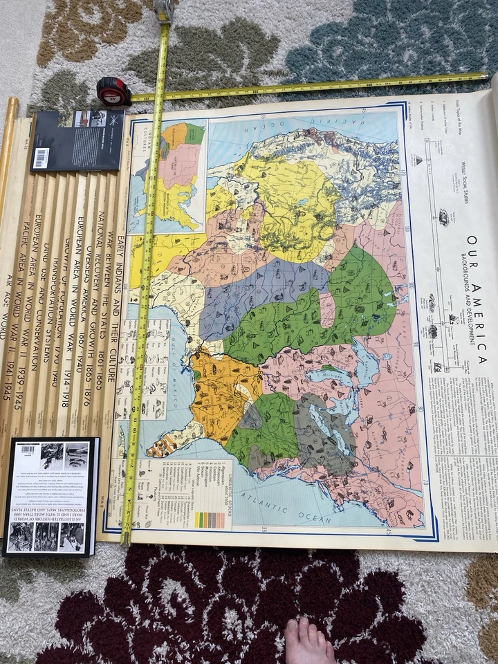 Denoyer Geppert Mapas Vintage 13 Mapas Diferentes - América - Europa - Mundo Foto 3 de 4