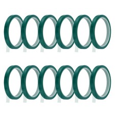 12 Rolls Heat Tape, 10mm x 33m 108FT High-Temperature Resistant Tape, Green
