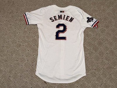 Marcus Semien Texas Rangers Nike Elite Gold World Series Champion Jersey Size 40
