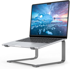 Laptop Stand for Desk, Metal Computer Riser, Heavy Stable PC Holder, Ergonomic L