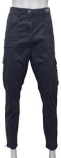 MARKS & SPENCER GOODMOVE Womens Skinny Cargo Cotton Rich Tencil Black Trousers