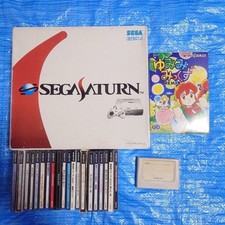 SEGA Saturn Console with 20 Game Set AC Cable AV Controller Memory