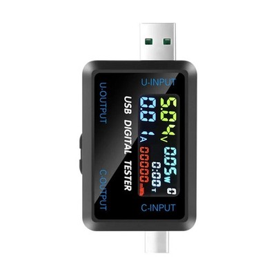 USB-C und USB Tester 2 in 1, DC 4,5 36 V Strom Spannung Volt Messgerät