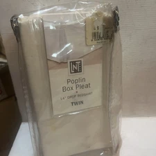 New Poplin Box Pleat 14” Bedskirt Twin Bone ColorLinens ‘N Things LNT