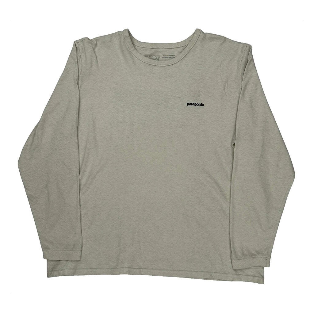 Patagonia Long Sleeve T-Shirt - 2XL Beige Cotton