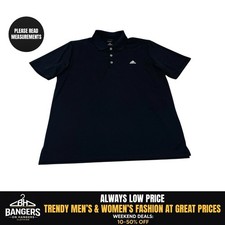 Adidas Golf Polo Shirt Men's Large Black Puremotion Tennis Casual 9022