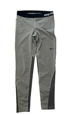 NIKE PRO DRI-FIT GRAY CANADA HOCKEY COMPRESSION LEGGINGS WOMEN'S SIZE SMALL