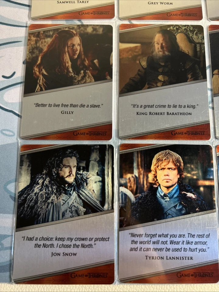2021 Game of Thrones Iron Anniversary Series 1 (13) Card Expressions Metal Set - Image 3 of 4