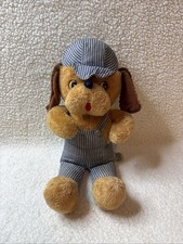 Vintage Knickerbocker Animals of Distinction Stuffed Plush Dog Train Conductor