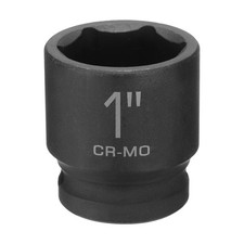 Image of 6 Point Impact Socket 1" Socket 1/2" Square Drive 1.5" Long 40cr Steel