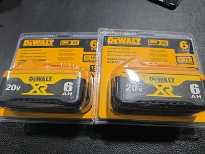 #ad #ad 2X New Dewalt DCB206 20V Max XR 6.0Ah Lithium Ion Batteries Li ion DCB206 2 $93.99