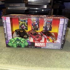 2002 Johnny Lightning Marvel Character Cars 3 Pack 1:64 Die-Cast Hulk Spiderman