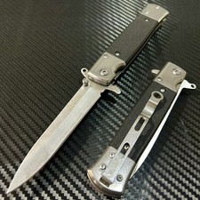 8.75 Black Tactical Spring Assisted Open Blade Folding Pocket Knife Hunting