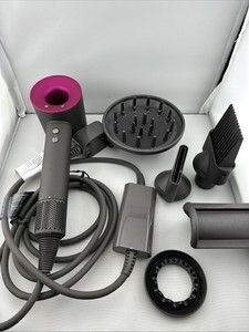 Genuine Dyson HD07 Supersonic - Premium Hair Dryer Fuchsia Grey + 5 Attachments