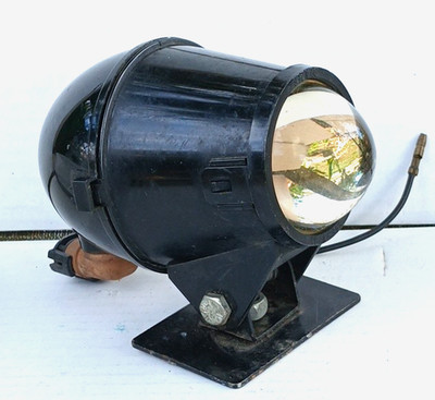 Vintage Fire Truck Flood Light GE 12volt 50watt Bracket Mounted Tested Works