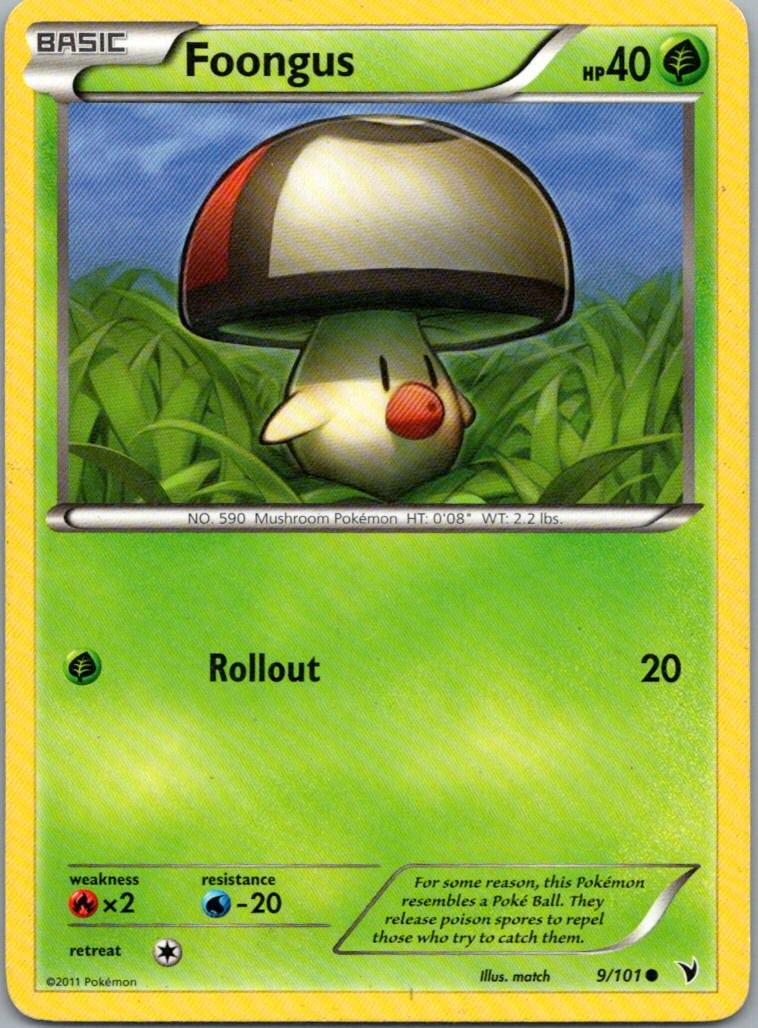 Pokemon TCG Foongus 9/101 Noble Victories MP