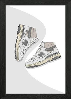mirror style nb 650 grau gerahmtes Wandbild Poster Leinwanddruck Bild