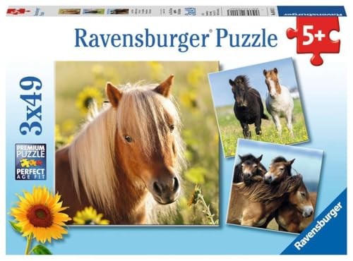 Pferde Kinderpuzzle 3X49 Teile Ravensburger Ab 5 Jahren, Puzzle Spielzeug-image