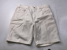 Vintage 90s Levis 505 Jean Shorts Size 38 White Regular Fit Denim Jorts USA Made