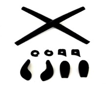 Ohrsocke Nase Bremsbeläge Gummi Set Oakley Juliet,Mars,X Eckig,X Metall Schwarz