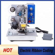 Electric Ribbon Coding Machine Expiry Stamp Batch Number Coder Printing