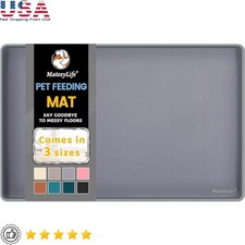 Pet Food & Water Mat Silicone Waterproof Anti...