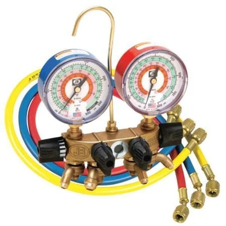 Jb Industries 26200-310 Manifold Gauge, 4-Valve