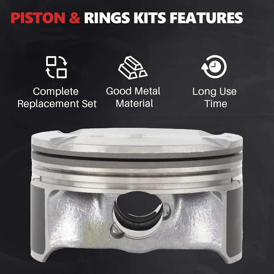 Kit de pistones y anillos de motor STD para Chevy Captiva Cobalt Equinox HHR Impala 2,4 L Foto 4 de 4