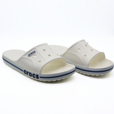 Crocs Unisex Bayaband Slides White/Navy 8 Men/10 Women - NEW