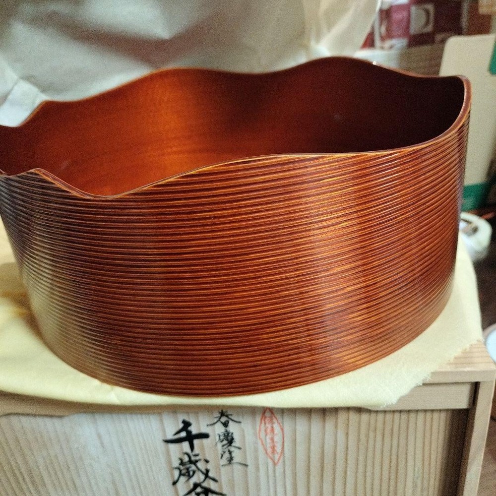 Jubako Bento Box Japanese Hida Shunkei Chitose Bon New with box Lacquer