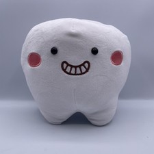 Adorable Tooth Shaped Pillow White Smile