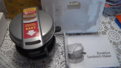 Machine à sandwich pour petit-déjeuner, hamburger, cuisson d'oeuf, 600W neuve - Photo 1/4