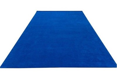 Hand Tufted Solid Blue Area Rug  Modern Minimalist Floor Carpet  Soft &  Durable