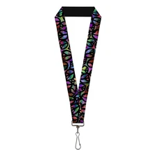Buckle-Down Lanyard-1.0"-Peace Psychedelic One Size Multicolor