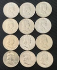 Lot of 12 - 1963 Franklin Half Dollars. Liberty Bell on Reverse
