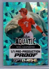 Will Gasparino 2025 Leaf Optichrome Baseball 1/1 Pre Production Proof