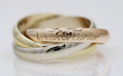 【VINTAGE CARTIER/カルティエ】Trinity ring Vintage Cartier 18K Yellow, Rose, White Gold Eternity Trinity Ring
