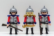 3 DRAGONER CUIRASSIER CARABINIER B Playmobil zu Rüstung Helm Napoleon Custom RAR