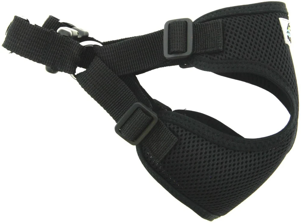 Dog Harness Adjustable Control, Soft Choke-Free Mesh Vest - Black (XS)
