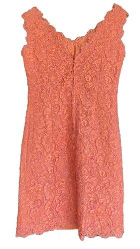 Beautiful Vintage Salmon Colour Handmade Dress. - Picture 10 of 10