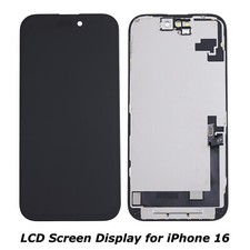 For iPhone 16 LCD Display Touch Screen Digitizer Frame Assembly Replacement Part