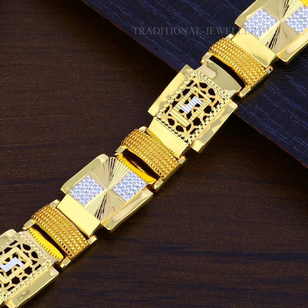 Mens bracelets gold 22k with price outlet