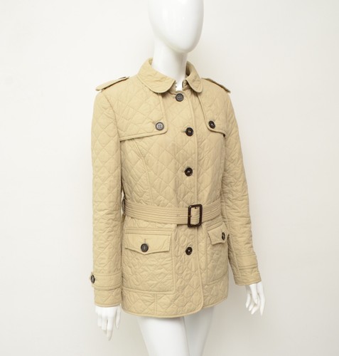 Autentico Trench Giacca Trapuntata Donna Burberry London Beige Taglia 44,~M - Foto 5 di 14