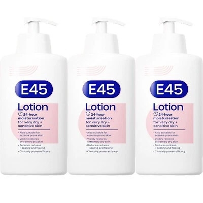 E45 Moisturiser Body Lotion for Dry & Sensitive Skin 3 x 500ml